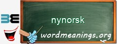 WordMeaning blackboard for nynorsk